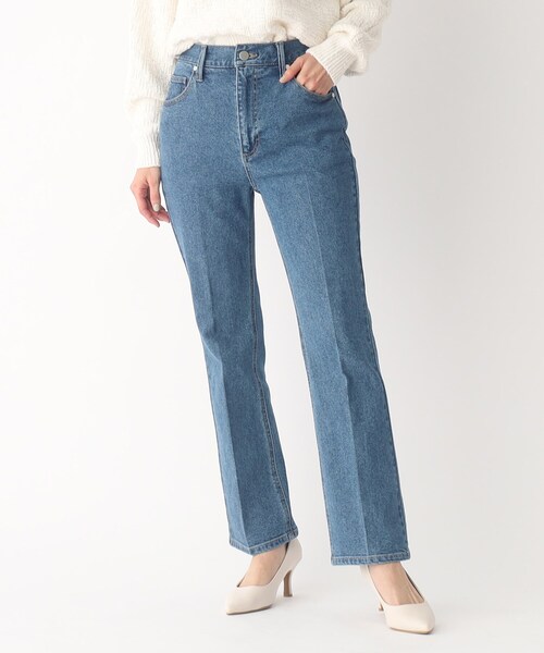 OPAQUE.CLIP(オペークドットクリップ)の「◆オーガニックコットン混デニム 202フレアパンツ(デニムパンツ・レディース・ブルー/ダークネイビー/グレー系その他・36/38/40/34/42)」の7枚目の写真