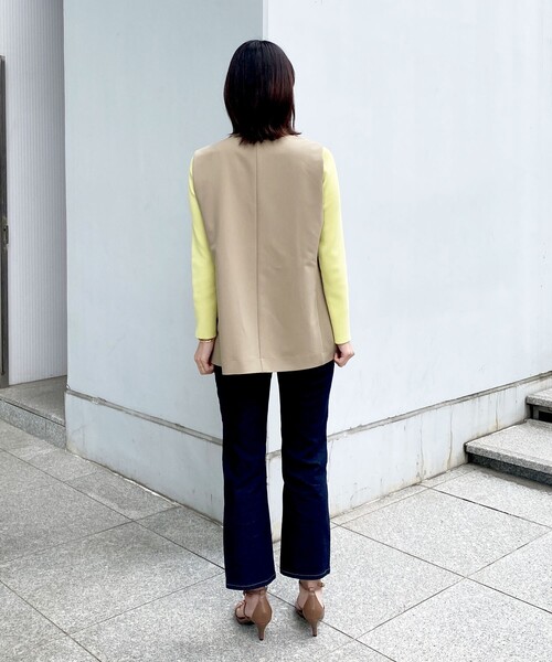 OPAQUE.CLIP(オペークドットクリップ)の「◆オーガニックコットン混デニム 202フレアパンツ(デニムパンツ・レディース・ブルー/ダークネイビー/グレー系その他・36/38/40/34/42)」の6枚目の写真