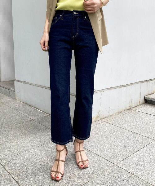 OPAQUE.CLIP(オペークドットクリップ)の「◆オーガニックコットン混デニム 202フレアパンツ(デニムパンツ・レディース・ブルー/ダークネイビー/グレー系その他・36/38/40/34/42)」の18枚目の写真