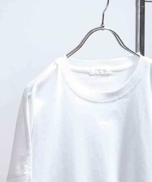 NILWAY（ニルウェイ）の「コットンベーシックロンT/無地（Tシャツ/カットソー・メンズ・グレー/ブラック/ブルー/ホワイト・MEDIUM/LARGE）」の8枚目の写真