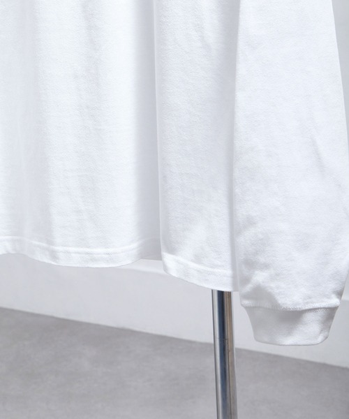 NILWAY（ニルウェイ）の「コットンベーシックロンT/無地（Tシャツ/カットソー・メンズ・グレー/ブラック/ブルー/ホワイト・MEDIUM/LARGE）」の5枚目の写真