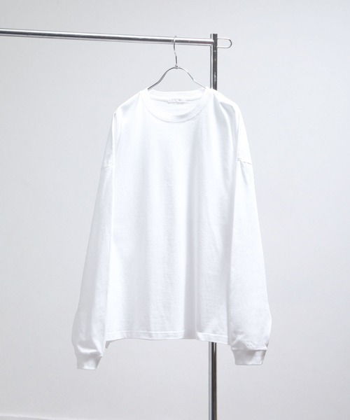 NILWAY（ニルウェイ）の「コットンベーシックロンT/無地（Tシャツ/カットソー・メンズ・グレー/ブラック/ブルー/ホワイト・MEDIUM/LARGE）」の9枚目の写真