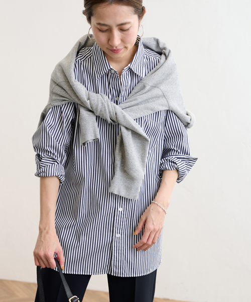 FRAMeWORK(フレームワーク)の「ストライプシャツ(シャツ/ブラウス・レディース・ネイビー/ブルー系その他・FREE)」の16枚目の写真