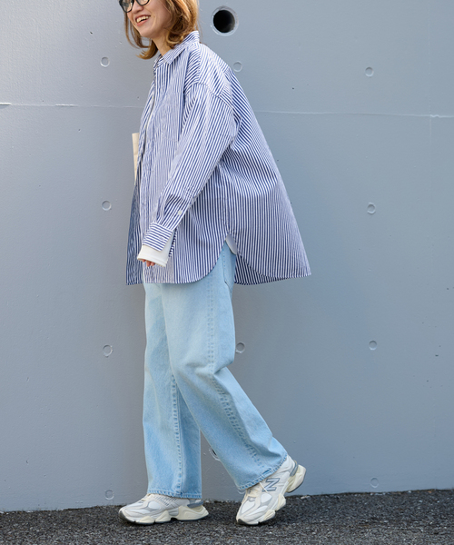 FRAMeWORK(フレームワーク)の「ストライプシャツ(シャツ/ブラウス・レディース・ネイビー/ブルー系その他・FREE)」の11枚目の写真