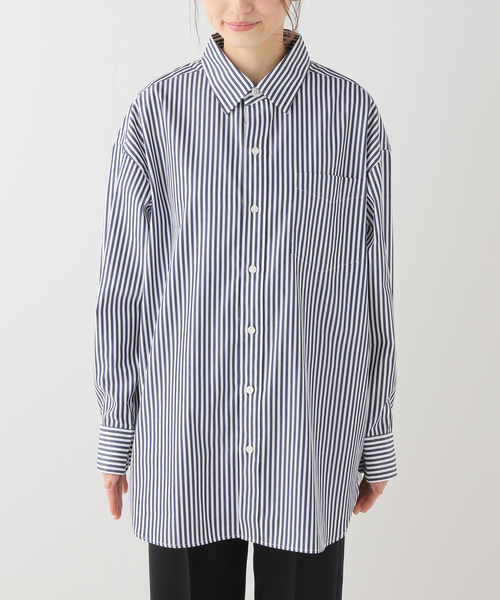 FRAMeWORK(フレームワーク)の「ストライプシャツ(シャツ/ブラウス・レディース・ネイビー/ブルー系その他・FREE)」の5枚目の写真