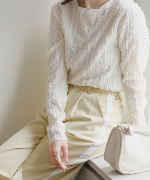 Kastane（カスタネ）の「シャギープルオーバー（Tシャツ/カットソー・レディース・ブラック/ブルー/アイボリー・FREE）」の13枚目の写真