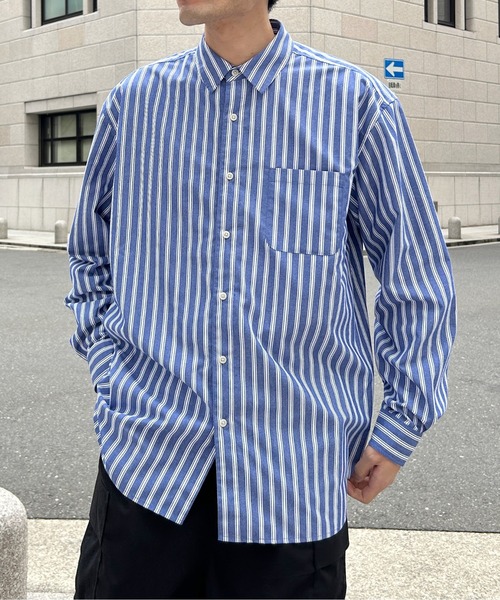 CPCM（シーピーシーエム）の「綿タッチブロードシャツ（シャツ/ブラウス・メンズ・オフホワイト/ブルー/ブルー系その他・MEDIUM/LARGE）」の14枚目の写真