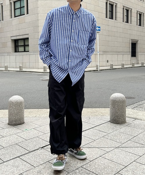 CPCM（シーピーシーエム）の「綿タッチブロードシャツ（シャツ/ブラウス・メンズ・オフホワイト/ブルー/ブルー系その他・MEDIUM/LARGE）」の17枚目の写真