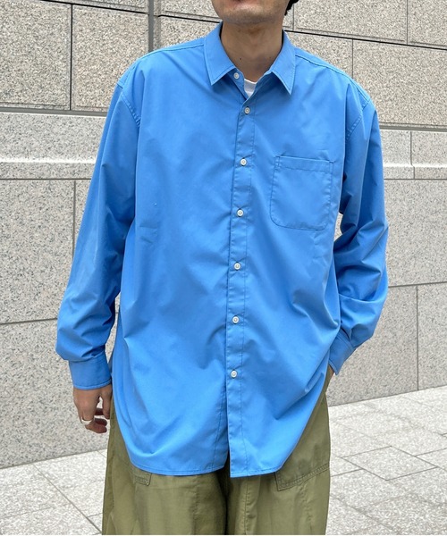 CPCM（シーピーシーエム）の「綿タッチブロードシャツ（シャツ/ブラウス・メンズ・オフホワイト/ブルー/ブルー系その他・MEDIUM/LARGE）」の18枚目の写真