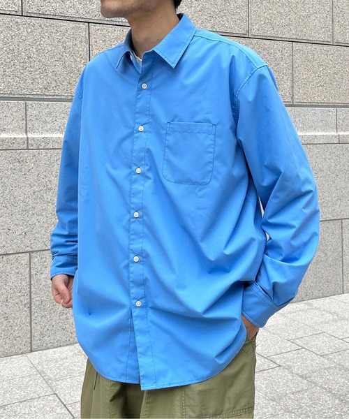 CPCM（シーピーシーエム）の「綿タッチブロードシャツ（シャツ/ブラウス・メンズ・オフホワイト/ブルー/ブルー系その他・MEDIUM/LARGE）」の21枚目の写真