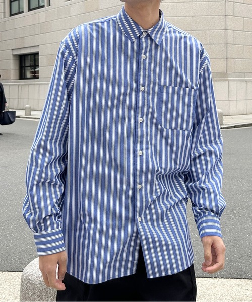 CPCM（シーピーシーエム）の「綿タッチブロードシャツ（シャツ/ブラウス・メンズ・オフホワイト/ブルー/ブルー系その他・MEDIUM/LARGE）」の22枚目の写真