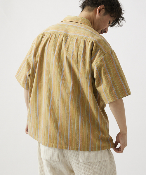 JOURNAL STANDARD relume（ジャーナルスタンダード　レリューム）の「カラーストライプ ドビーオープンカラー半袖シャツ（シャツ/ブラウス・メンズ・ライトイエロー/ライトグリーン/ボルドー・MEDIUM/LARGE）」の21枚目の写真