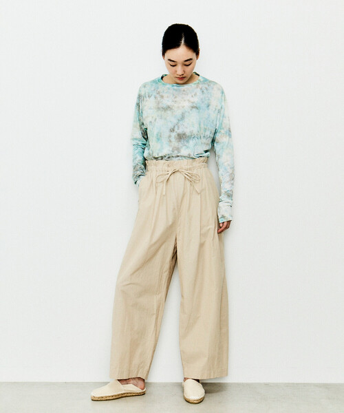 UNFIL（アンフィル）の「unfil | シャンブレー ワイドパンツ WOMEN（その他パンツ・レディース・ネイビー/ベージュ・0）」の16枚目の写真