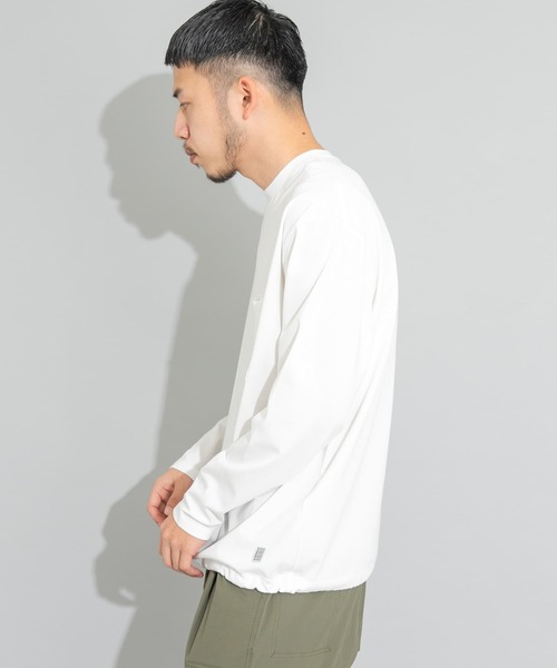 EKAL（エカル）の「エンブロイダリーワッペンロングスリーブTシャツ（Tシャツ/カットソー・メンズ・グレー/オフホワイト・MEDIUM/LARGE）」の16枚目の写真