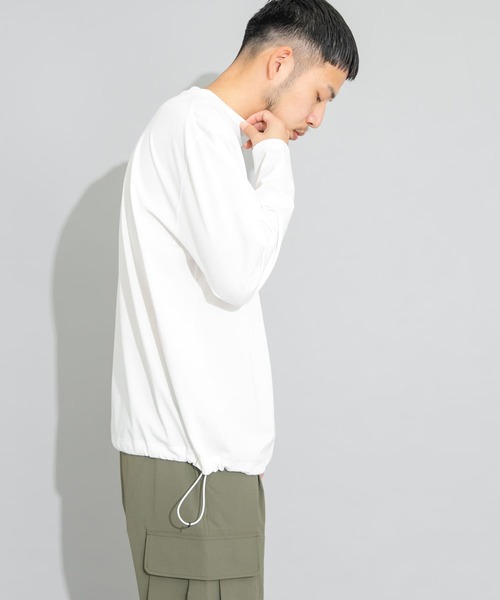 EKAL（エカル）の「エンブロイダリーワッペンロングスリーブTシャツ（Tシャツ/カットソー・メンズ・グレー/オフホワイト・MEDIUM/LARGE）」の3枚目の写真