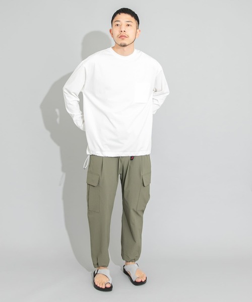 EKAL（エカル）の「エンブロイダリーワッペンロングスリーブTシャツ（Tシャツ/カットソー・メンズ・グレー/オフホワイト・MEDIUM/LARGE）」の11枚目の写真