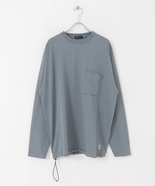 EKAL（エカル）の「エンブロイダリーワッペンロングスリーブTシャツ（Tシャツ/カットソー・メンズ・グレー/オフホワイト・MEDIUM/LARGE）」の5枚目の写真