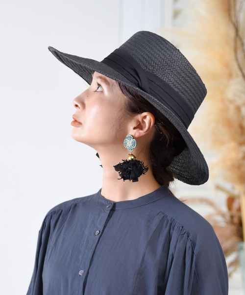 folka（フォルカ）の「麦わらカンカン帽【folka】（ハット・レディース・ブラック系1/ブラック系2/ベージュ系1/ベージュ系2/ベージュ系3/ベージュ系4/ベージュ系5/ベージュ系6/ベージュ系7/ベージュ系8/J/B/D/H/C/I/F/A/G/E・ONE SIZE）」の13枚目の写真