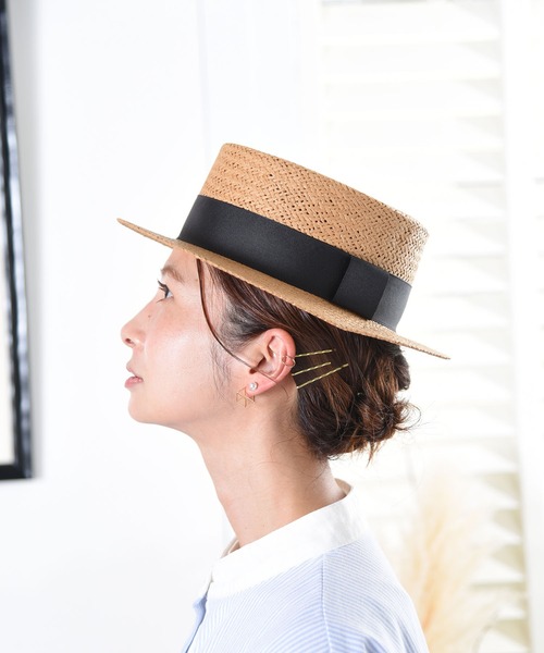 folka（フォルカ）の「麦わらカンカン帽【folka】（ハット・レディース・ブラック系1/ブラック系2/ベージュ系1/ベージュ系2/ベージュ系3/ベージュ系4/ベージュ系5/ベージュ系6/ベージュ系7/ベージュ系8/J/B/D/H/C/I/F/A/G/E・ONE SIZE）」の15枚目の写真