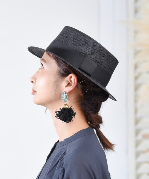 folka（フォルカ）の「麦わらカンカン帽【folka】（ハット・レディース・ブラック系1/ブラック系2/ベージュ系1/ベージュ系2/ベージュ系3/ベージュ系4/ベージュ系5/ベージュ系6/ベージュ系7/ベージュ系8/J/B/D/H/C/I/F/A/G/E・ONE SIZE）」の17枚目の写真