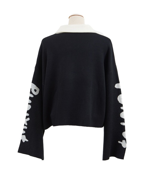 PUNYUS（プニュズ）の「スリーブロゴニットブルゾン（ブルゾン・レディース・パープル/ブラック・4/3）」の16枚目の写真