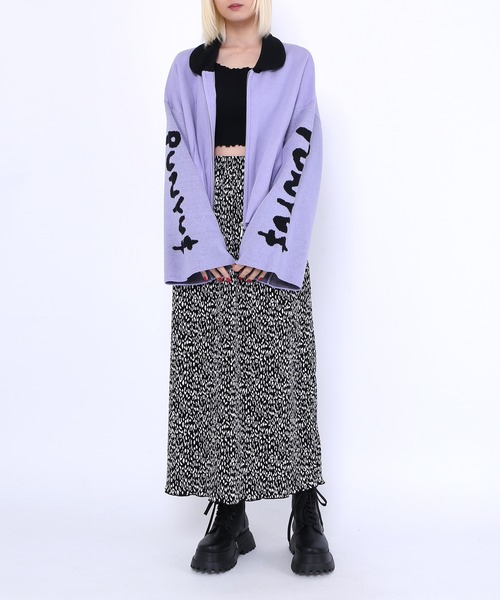 PUNYUS（プニュズ）の「スリーブロゴニットブルゾン（ブルゾン・レディース・パープル/ブラック・4/3）」の22枚目の写真