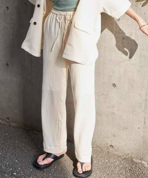 Auntie Rosa Holiday（アンティローザホリデー）の「ダブルガーゼイージーパンツ / サイズ展開あり（その他パンツ・レディース・アイボリー/ブラック/オレンジ/ピンク/グリーン・SMALL/MEDIUM）」の19枚目の写真