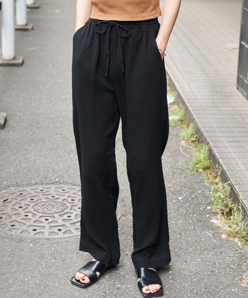 Auntie Rosa Holiday（アンティローザホリデー）の「ダブルガーゼイージーパンツ / サイズ展開あり（その他パンツ・レディース・アイボリー/ブラック/オレンジ/ピンク/グリーン・SMALL/MEDIUM）」の7枚目の写真