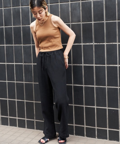 Auntie Rosa Holiday（アンティローザホリデー）の「ダブルガーゼイージーパンツ / サイズ展開あり（その他パンツ・レディース・アイボリー/ブラック/オレンジ/ピンク/グリーン・SMALL/MEDIUM）」の13枚目の写真