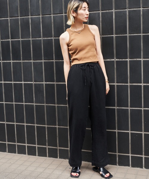 Auntie Rosa Holiday（アンティローザホリデー）の「ダブルガーゼイージーパンツ / サイズ展開あり（その他パンツ・レディース・アイボリー/ブラック/オレンジ/ピンク/グリーン・SMALL/MEDIUM）」の14枚目の写真