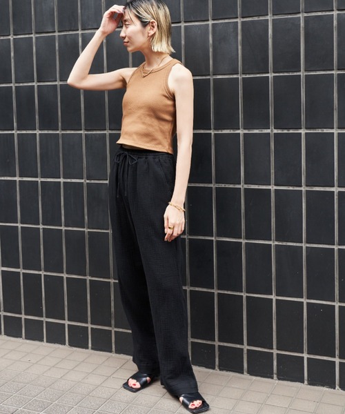 Auntie Rosa Holiday（アンティローザホリデー）の「ダブルガーゼイージーパンツ / サイズ展開あり（その他パンツ・レディース・アイボリー/ブラック/オレンジ/ピンク/グリーン・SMALL/MEDIUM）」の15枚目の写真