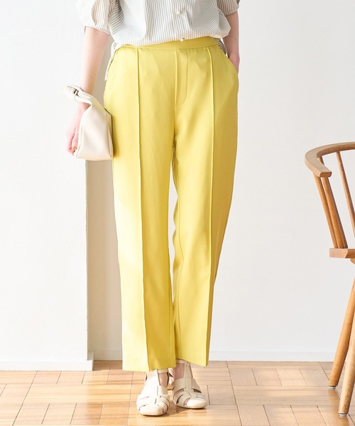 ROPE' PICNIC(ロペピクニック)の「ラク美/スティックパンツ(スラックス・レディース・ブラック/ベージュ/ターコイズブルー/イエロー・36/38/40)」の4枚目の写真