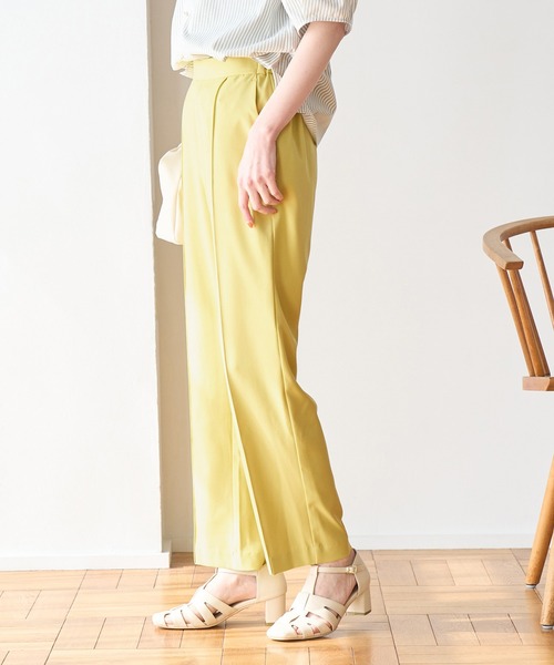 ROPE' PICNIC(ロペピクニック)の「ラク美/スティックパンツ(スラックス・レディース・ブラック/ベージュ/ターコイズブルー/イエロー・36/38/40)」の22枚目の写真