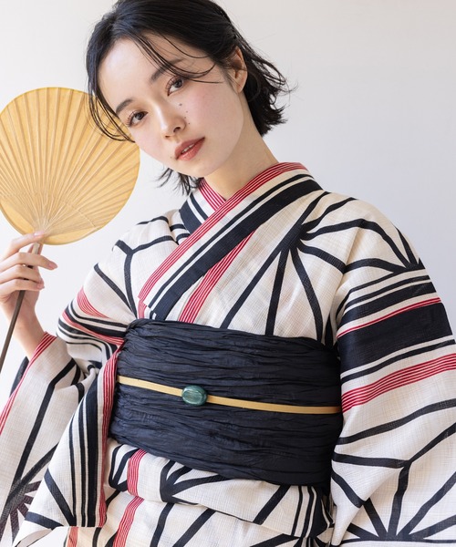 ゆかた館グレース（ユカタカングレース）の「こだわり浴衣５点セット（浴衣・レディース・ピンク/ホワイト/カーキ/サックスブルー/ライトブルー/クリーム/ネイビー/パープル/ライトグレー/グリーン/ブルー/ピンク系/レッド系/ダークブルー/ホワイト系/ダークネイビー/ネイビー系1/ネイビー系/グリーン系・SMALL/MEDIUM）」の19枚目の写真