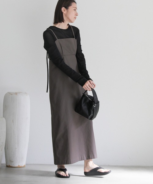【SPORTMAX】カットアウト プリーツ マキシワンピース【送関込】 サイドカットアウトキャミソールワンピース（ワンピース