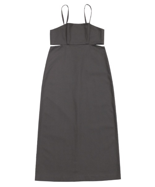 サイドカットアウトキャミソールワンピース（ワンピース）｜select