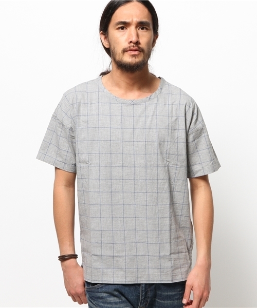 CIAOPANIC（チャオパニック）の「【Ciaopanic】　ウィンドペンPOシャツSS（シャツ/ブラウス・メンズ・アイボリー/ライトグレー・LARGE/MEDIUM）」の2枚目の写真