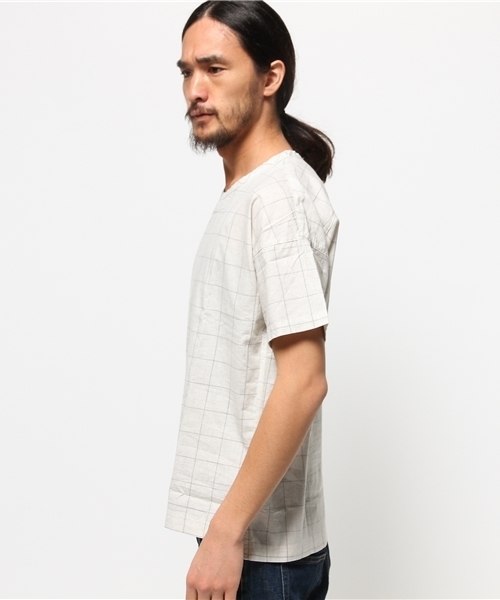 CIAOPANIC（チャオパニック）の「【Ciaopanic】　ウィンドペンPOシャツSS（シャツ/ブラウス・メンズ・アイボリー/ライトグレー・LARGE/MEDIUM）」の5枚目の写真