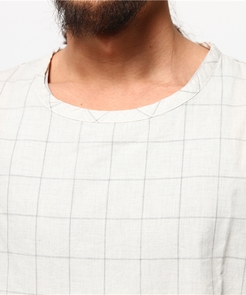 CIAOPANIC（チャオパニック）の「【Ciaopanic】　ウィンドペンPOシャツSS（シャツ/ブラウス・メンズ・アイボリー/ライトグレー・LARGE/MEDIUM）」の7枚目の写真