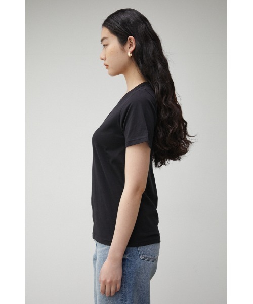 AZUL by moussy(アズールバイマウジー)の「FRONT MESSAGE LOGO PRINT Tシャツ/フロントメッセージロゴプリントTシャツ(Tシャツ/カットソー・レディース・オレンジ/ダークグリーン/ブラック/ホワイト・MEDIUM/SMALL)」の18枚目の写真