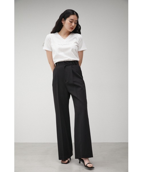 AZUL by moussy(アズールバイマウジー)の「FRONT MESSAGE LOGO PRINT Tシャツ/フロントメッセージロゴプリントTシャツ(Tシャツ/カットソー・レディース・オレンジ/ダークグリーン/ブラック/ホワイト・MEDIUM/SMALL)」の7枚目の写真