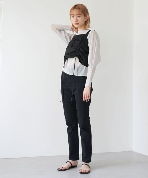 SLOBE citron.（スローブシトロン）の「SLOBE citron. ドロストデザインビスチェ（ベスト・レディース・ブラック・FREE）」の21枚目の写真