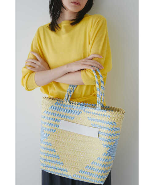 human woman（ヒューマンウーマン）の「◆マルシェバッグ（かごバッグ・レディース・イエロー/オレンジ・ﾌﾘ-）」の3枚目の写真