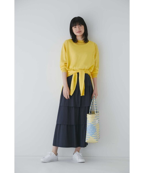 human woman（ヒューマンウーマン）の「◆マルシェバッグ（かごバッグ・レディース・イエロー/オレンジ・ﾌﾘ-）」の13枚目の写真