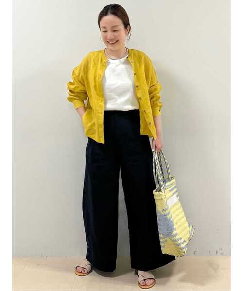 human woman（ヒューマンウーマン）の「◆マルシェバッグ（かごバッグ・レディース・イエロー/オレンジ・ﾌﾘ-）」の14枚目の写真