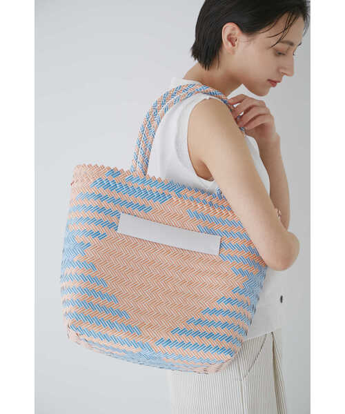 human woman（ヒューマンウーマン）の「◆マルシェバッグ（かごバッグ・レディース・イエロー/オレンジ・ﾌﾘ-）」の18枚目の写真