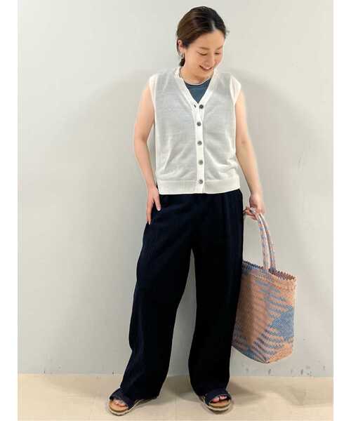 human woman（ヒューマンウーマン）の「◆マルシェバッグ（かごバッグ・レディース・イエロー/オレンジ・ﾌﾘ-）」の19枚目の写真