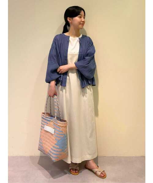 human woman（ヒューマンウーマン）の「◆マルシェバッグ（かごバッグ・レディース・イエロー/オレンジ・ﾌﾘ-）」の21枚目の写真