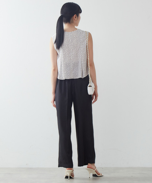 Tiara(ティアラ)の「ハイウエストリボンパンツ(その他パンツ・レディース・ネイビー/キャメル/ブラック・S/M/2/3)」の4枚目の写真