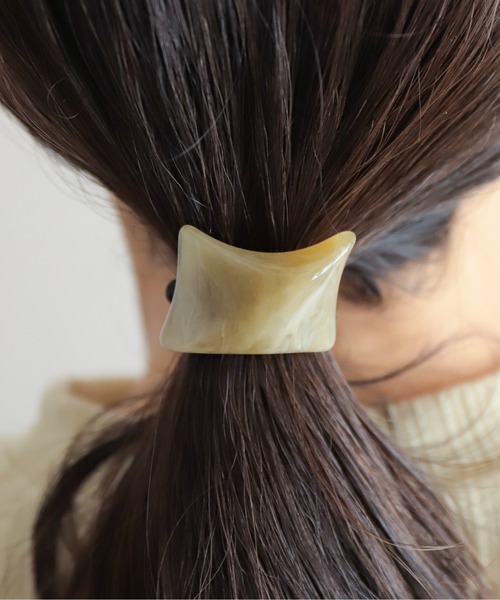 rapiecage(ラピエサージュ)の「マーブルレジンヘアゴム(その他ヘアアクセサリー・レディース・カーキ/オレンジ・FREE)」の6枚目の写真